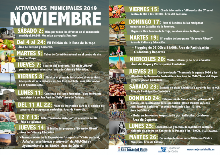 Programación del mes de Noviembre 2019